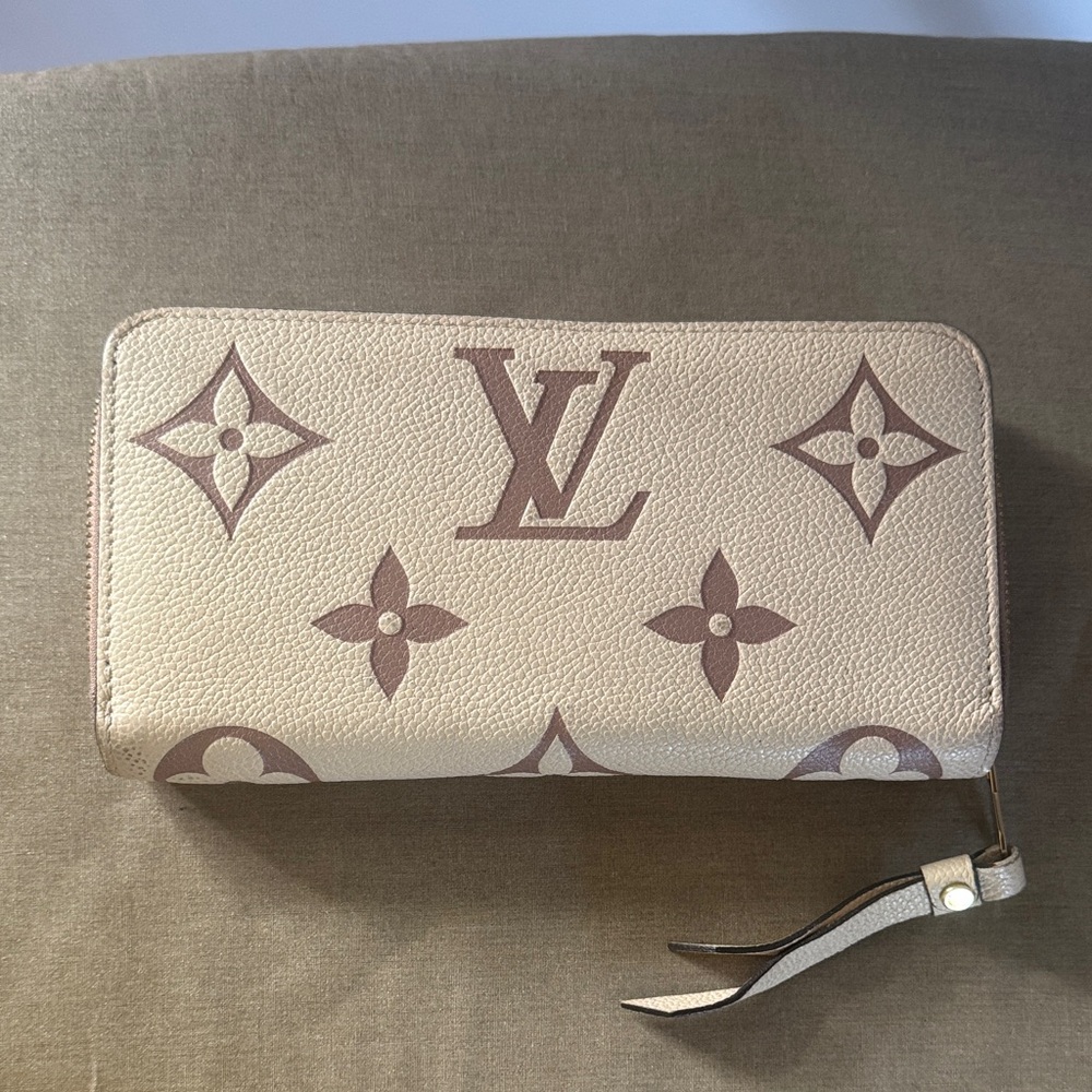 Louis Vuitton Beige and Brown Monogram Wallet